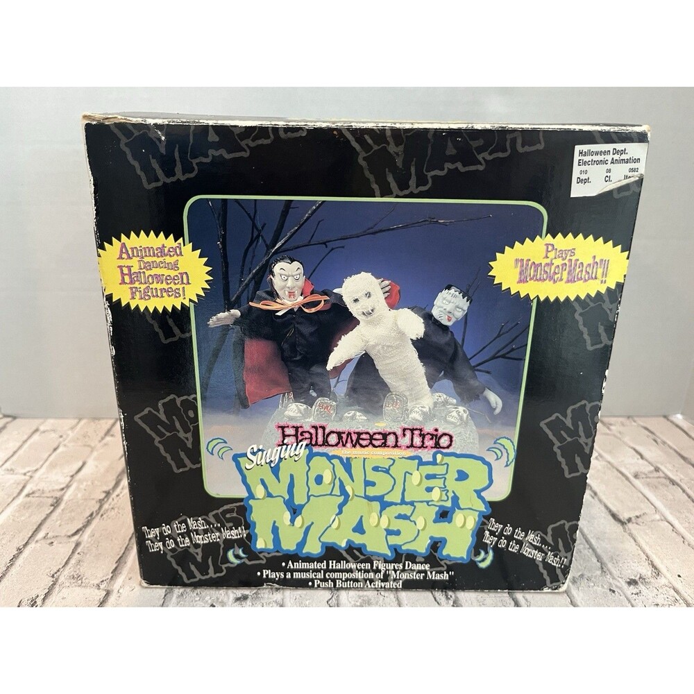 Original 1997 Gemmy Monster Mash Trio Animated Halloween Prop Decoration Works - Picture 1 of 10